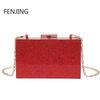 Sequined Acrylic Box Party Clutches Wedding Evening Bags for Women Designer Female Purses and Handbags Chic Chain Shoulder Bag