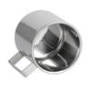 Insulated Coffee Cup with Saucer Spoon Set Stainless Steel Double Walled Mugs Milk Tea Cup for Kitchens Hotels Coffee Shops