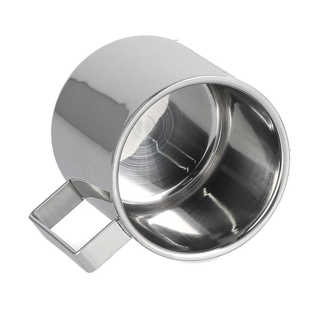 Insulated Coffee Cup with Saucer Spoon Set Stainless Steel Double Walled Mugs Milk Tea Cup for Kitchens Hotels Coffee Shops