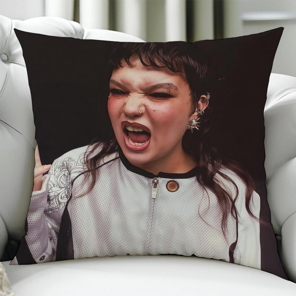 L-Lola Young Singer Cushion Cover Birthday Anniversary Gifts Double Sided Printed Zipper Cushion Cover Soft Skin Bedding