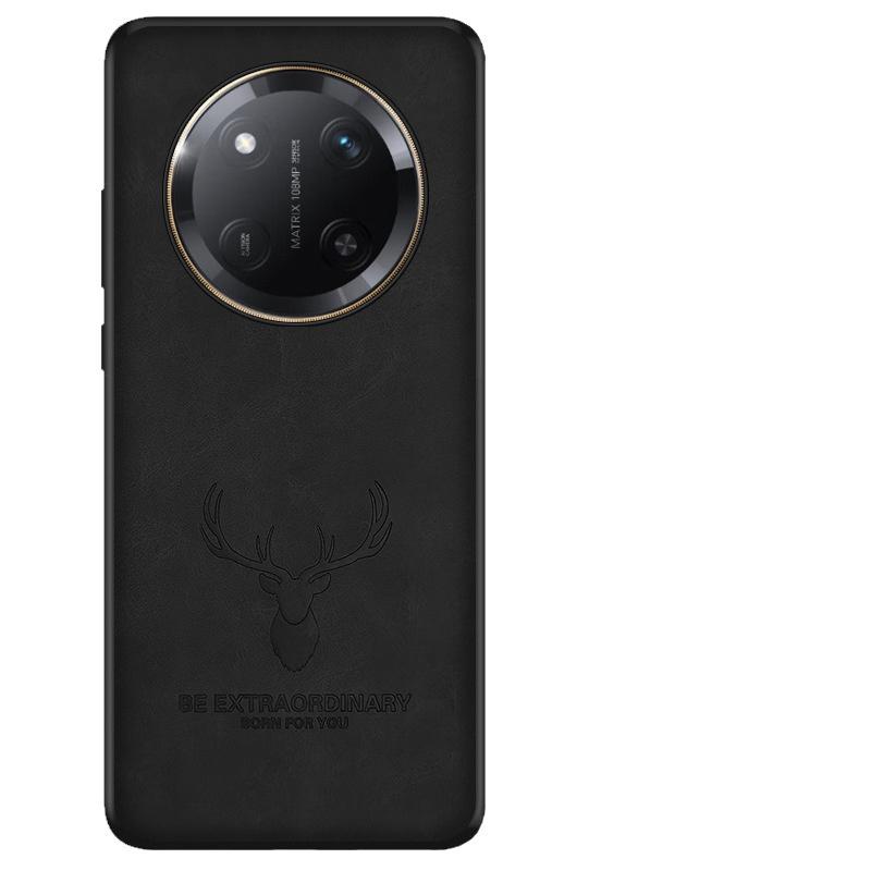 Für Honor X60 Pro Leder Stoßfest Telefon Fall Für Honor X60i X50 GT Cartoon Elch Hirschkopf Schutzhülle Für Honor X50 x60 Pro X50i Plus Fundas