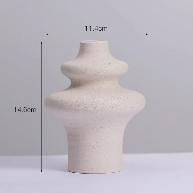 Ins Style Ceramic WhiteVase Decoration Spiral Vase Modern Home Decoration Home Living Room Decoration