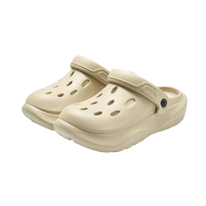 Hole shoes men's spring and summer new products wear non-stinky feet beach shoes home heightening thick-soled non-slip cool slippers