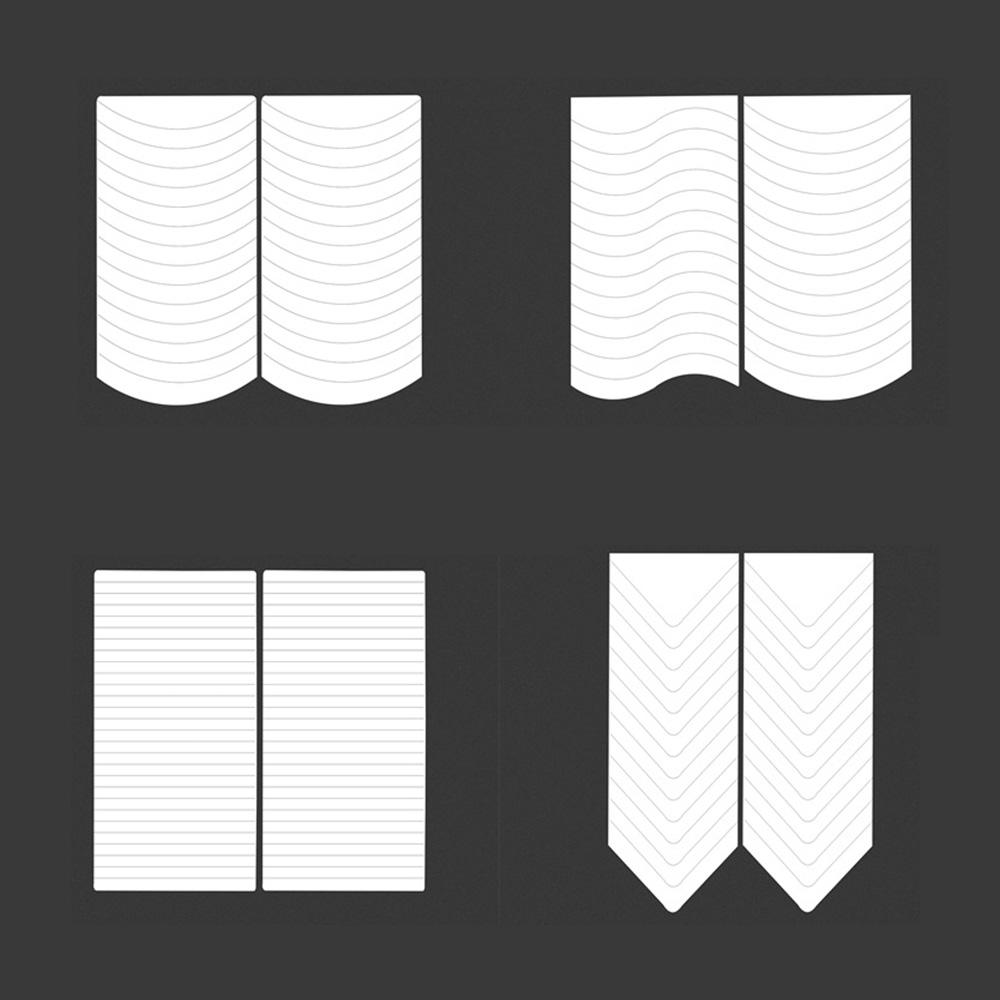 Francouzské samolepky na nehty 18 listů Samolepicí samolepky na manikúru Umělecké samolepky na nehty Tipy Samolepky se zakřivenými třásněmi