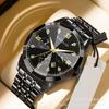 Men'S Non-Mechanical Quartz Watch Calendar Luminous Fashion Business Steel Belt Overseas Watch Men'S
