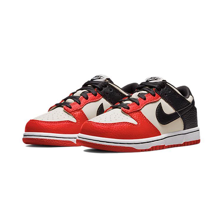 NBA x Nike Dunk Low EMB PS 75th Anniversary - Bulls Kids Sneakers Red Sail Black DC9564-100
