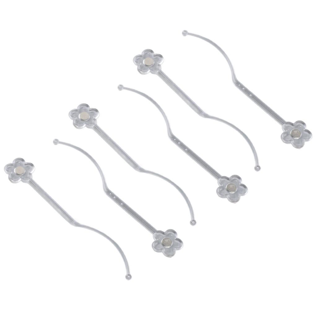 6pcs False Eyelashes Display Stick with Magnetic Eyelash Extension Sample Lash Display Stick for