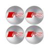 4PCS 65mm automobile hub center cover sticker is suitable for Audi ABT A3A4A5Q2 Q7 RSTT hub aluminum alloy modification sticker.