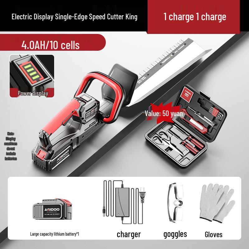 Rechargeable German Electric Hedge & Tea Tree Pruning Shears - Lithium Powered Garden Trimmer