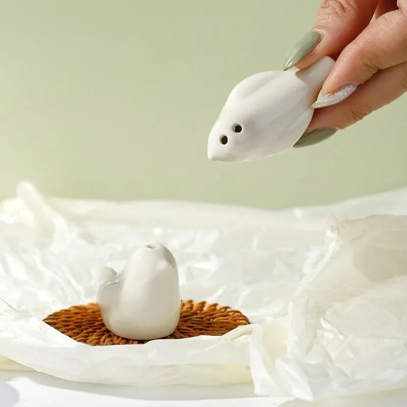 2Pcs/Set Ceramic Love Bird Seasoning Bottle Gift Box Wedding Companion Gift Classmate Party Souvenir Home Kitchen Seasoning Box