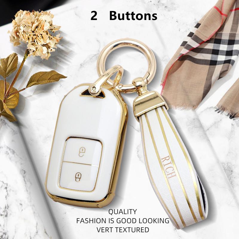Luxurious Remote Key Case Cover For Honda CRV Fit Civic Accord HRV City Odyssey XRV Pilot Jazz Jade Vezel Crider Car