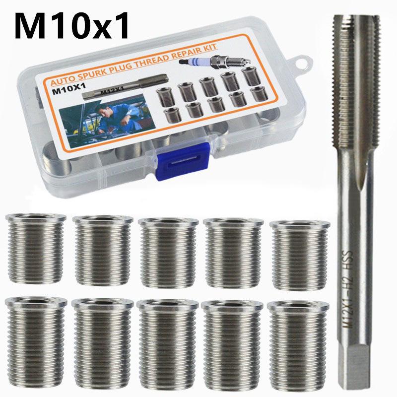 11-Piece M12*1.25 Spark Plug Thread Repair Inserts & Screws Set