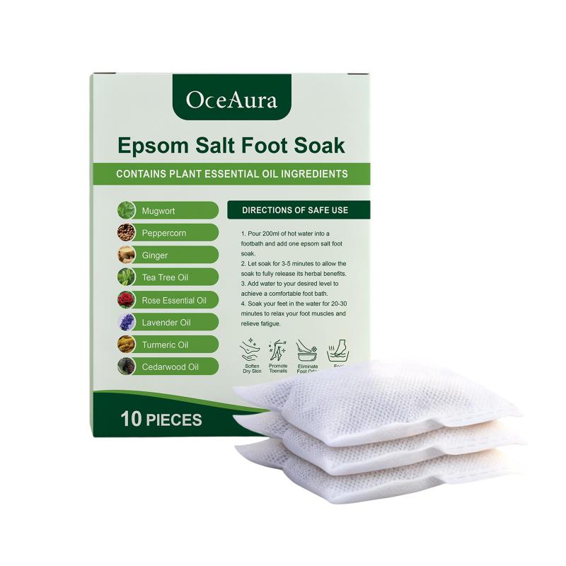 Oceaura Detox Foot Bath Bag Mugwort Foot Soak Pack Ginger Soaking Bag Detox Foot Bath Pedicure Spa For Foot Bath