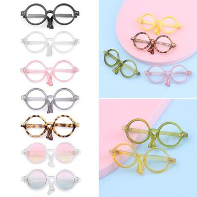 For Blythe Round Frame Clear Lens Eyeglasses Miniature Doll Glasses Plush Doll Toys Eyewear