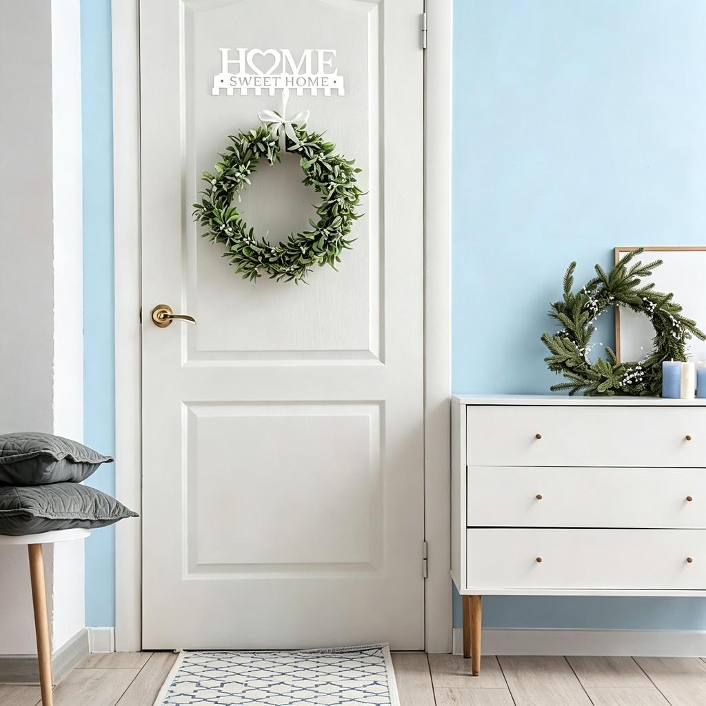 Home Key Holder Wall Mount Iron Geometric Decor For Office Organization