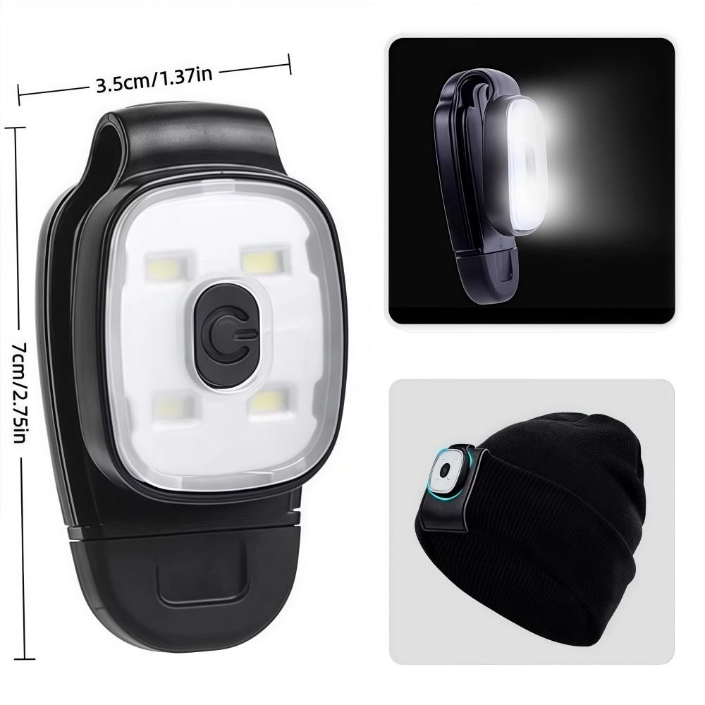 Rechargeable LED Running Lights Super Bright Clip-on Flashlight  Outdoor Hiking