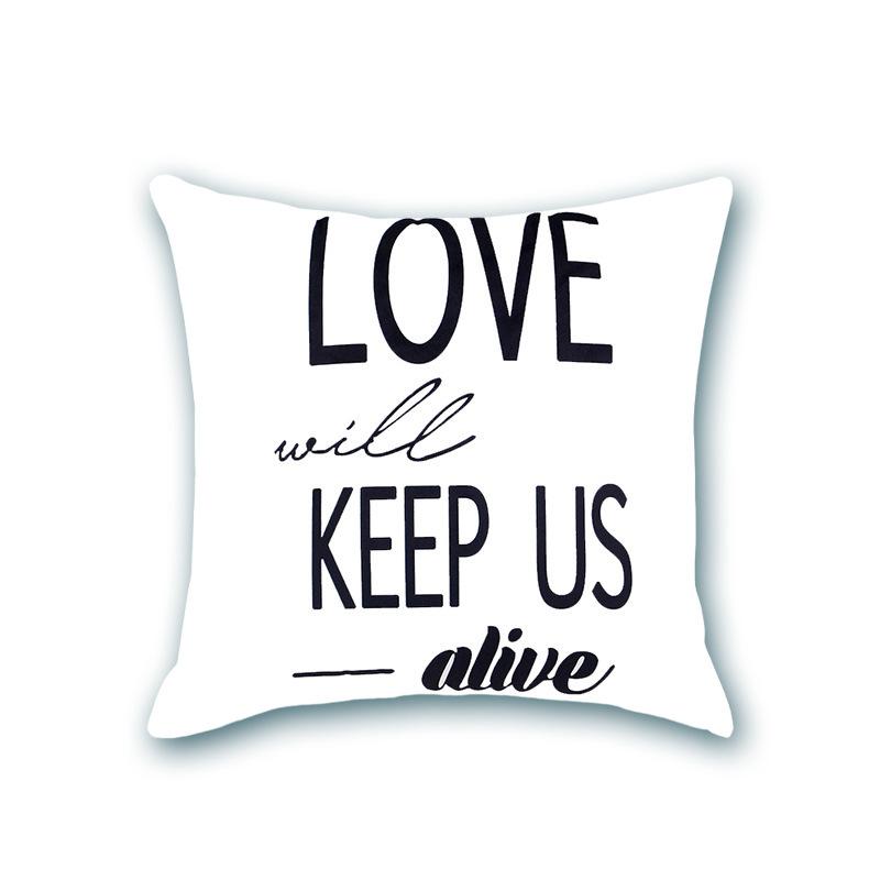 Nordic Alphabet Model Room Sofa Pillow Cushion Office Waist Pillow Home Alphabet Pillow Set