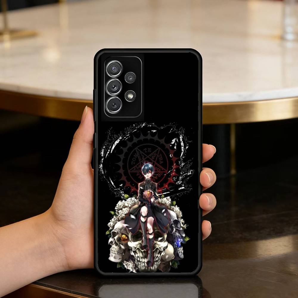 Black Anime B-ButlerS Soft Silicone Black Cover Phone Case For Samsung Galaxy A73,A72,A71,A70,A53,A52,A51