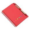 Notebook Portable Simple Double Coil Leather Notebook Student Notepad with Insert Pen Business Office Stationery