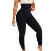 2026 European & American High-Waisted Tummy-Control Body Sculpting Butt-Lift Cropped Leggings with Zipper & Button Closure
