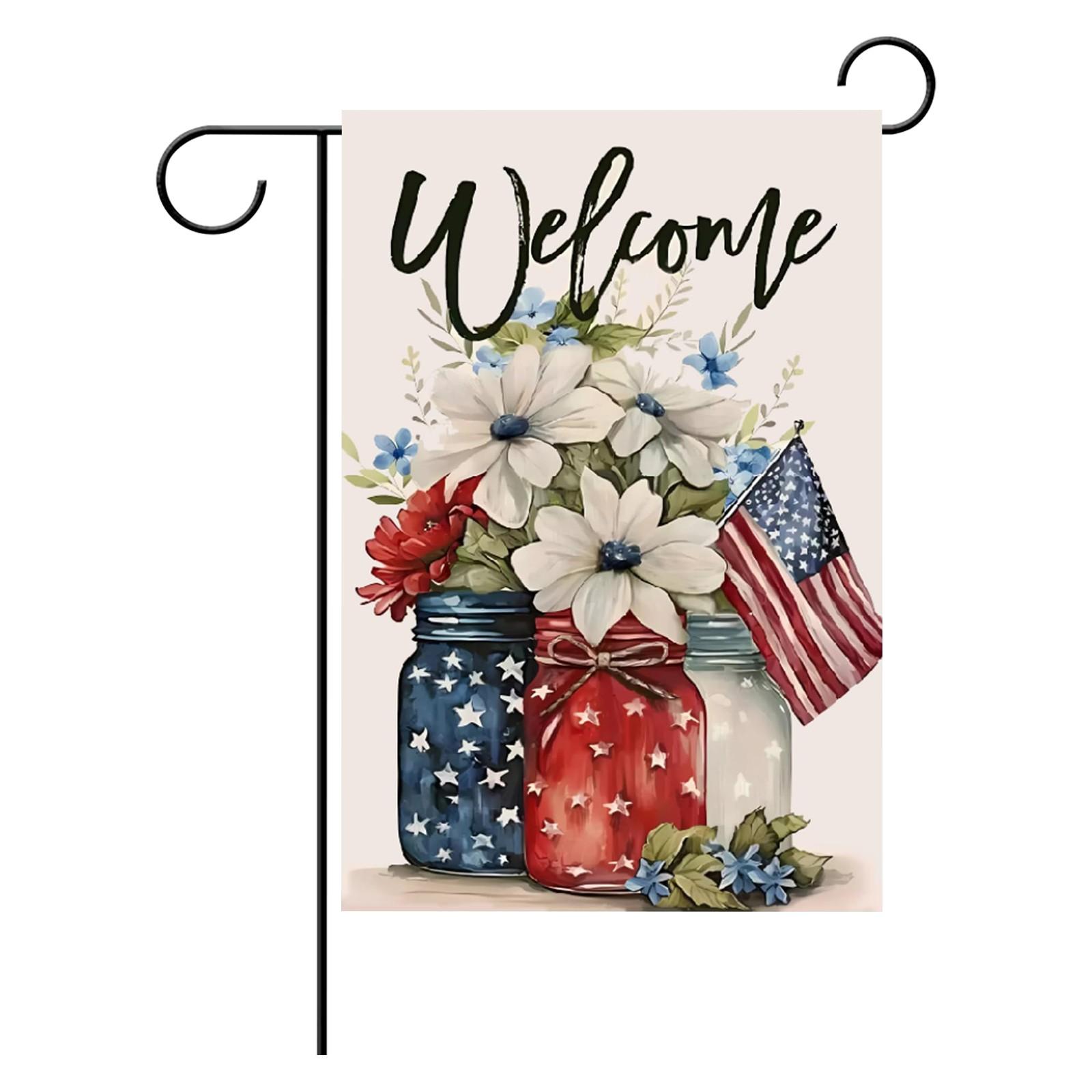 

Садовый флаг 12x18 дюймов двухсторонний для наружного оформления двора One Size