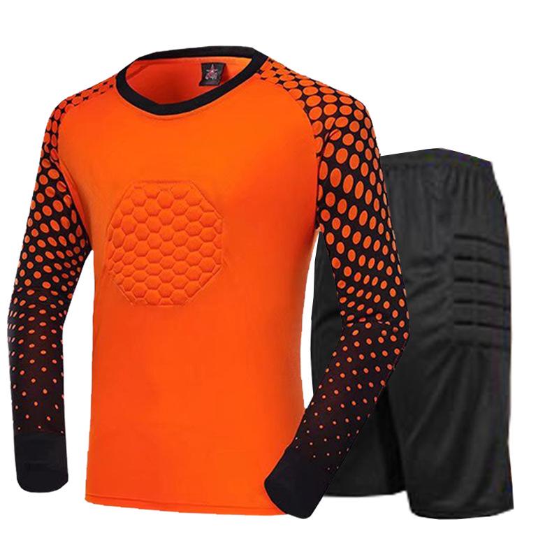 Long Sleeve Padded Goalkeeper Jersey Set for Adults and Kids