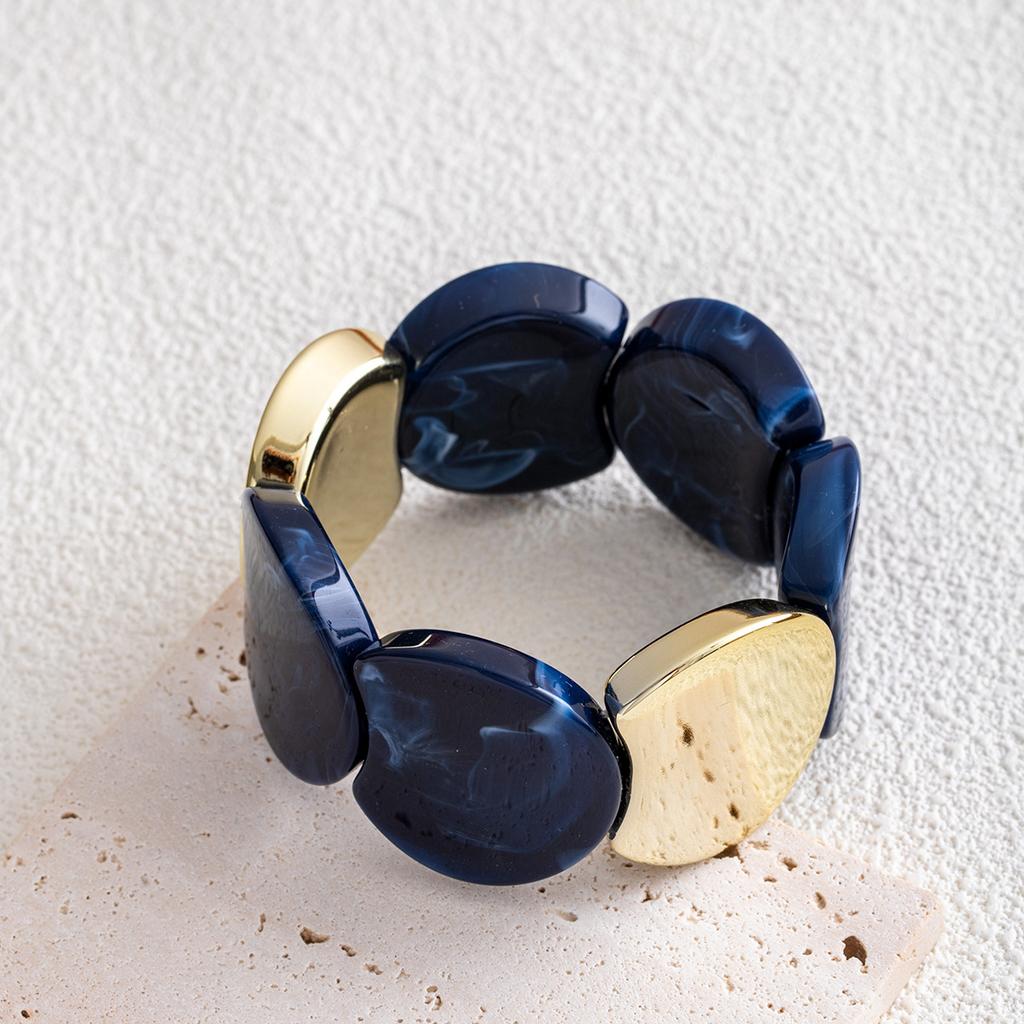 Irregular Geometric Pattern Acrylic Bracelet Personality Exaggerated Amber Halo Handmade Pattern Bracelet