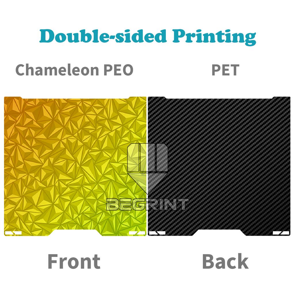 350x320mm Build PLate For Bambu Lab H2S H2D 3D Printer Parts Heat Bed Fiber Carbon Sheet PET PEI Textured Spring Steel Plate