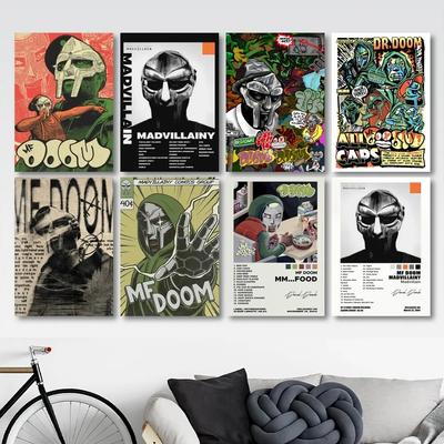 MF DOOM Muzika Pop Albumo Viršelis, HD Drobės Spaudos Plakatas, Namai, Svetainė, Kambarys, Biuro Dekoravimo Paveikslas