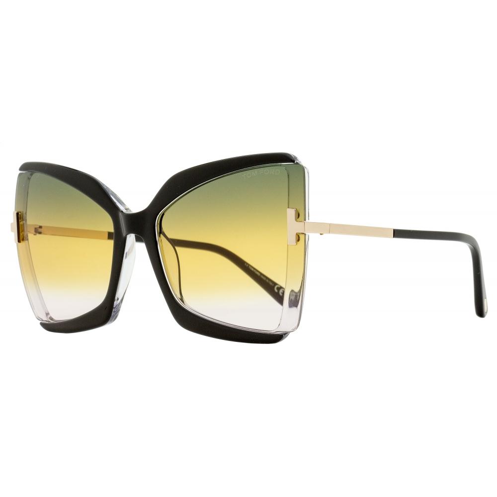 

Женские солнцезащитные очки Tom Ford Gia TF766 03B Черное золото 63 мм 03b