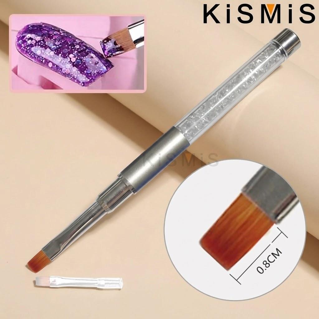 

Professional Acrylic Nail Art Brush Pen with Cap Glitter Handle Gel Nail Manicure Brushes for Easy Nail Design белый