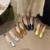 New Doudou Fairy Evening Wind French Small Leather Shoes Mary Jane Single Shoes Women's Gentle Large Size Silver 2025 Spring Summer