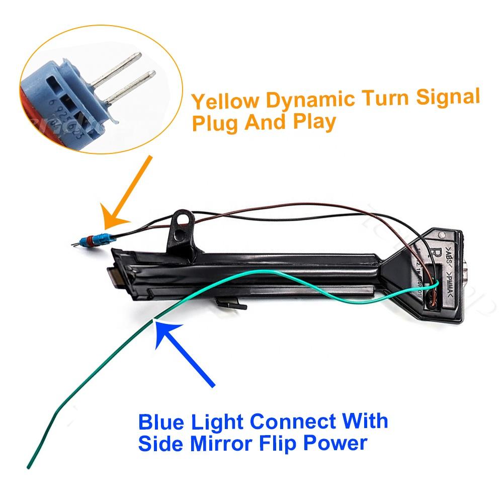 For BMW F10 F11 F07 F06 F12 F13 5 6 7 Series LED Amber Mirror Dynamic Turn Signals Lights New Sequential Indicator Blinker Lamps