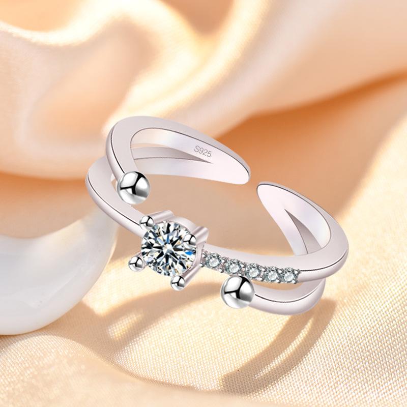 925 Silver Ring Fashion Sparkle AAA Zircon High Quality For Women Rings Wedding Fine Jewelry Accessories Party Gift