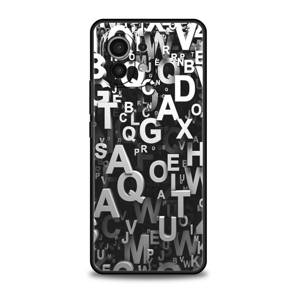 Number Pattern Phone Case Cover for Xiaomi Mi 17 Pro Max 15 14 13 12 11 Ultra 15T 14T 13T 12T 11T Pro Lite Soft TPU Shell Capas