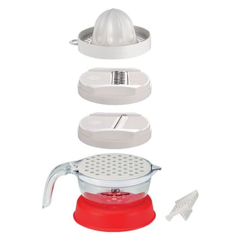 Yokoyama Hirosho Slicer/Cutter, Red, Approx. 14 x 19.7 x 13.8 cm (folded)