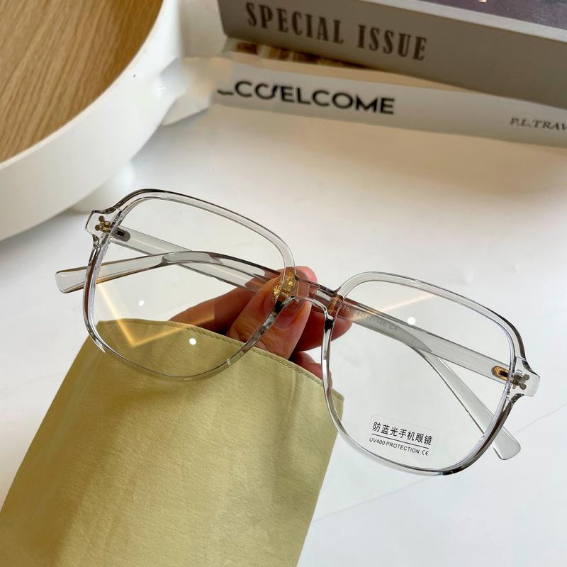 Computer Glasses Anti Blue Light ExtraLarge Square Shaped Readers For Men For Women Stylish Gn TR90 Material Big Frame Female Eye Glasses +2