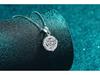 Yin Baichuan S925 Sterling Silver Moissanite Heart Swirl Pendant Necklace - Elegant Ins Style Clavicle Chain for Women