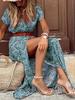 Women's Dresses Bohemian V-Neck Floral Sundress women's fashion,vintage,bohemian style,floral print,v neck dress,