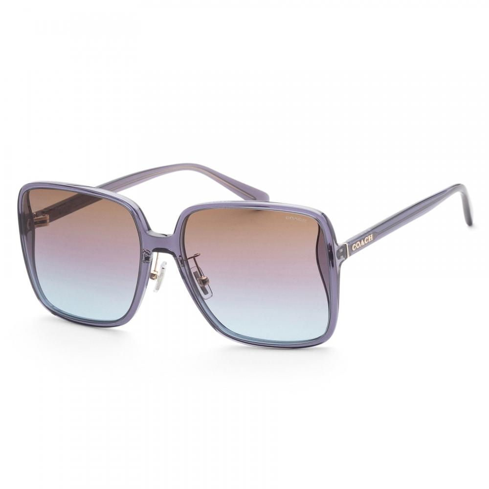 

Coach Women s 61mm Transparent Violet Sunglasses