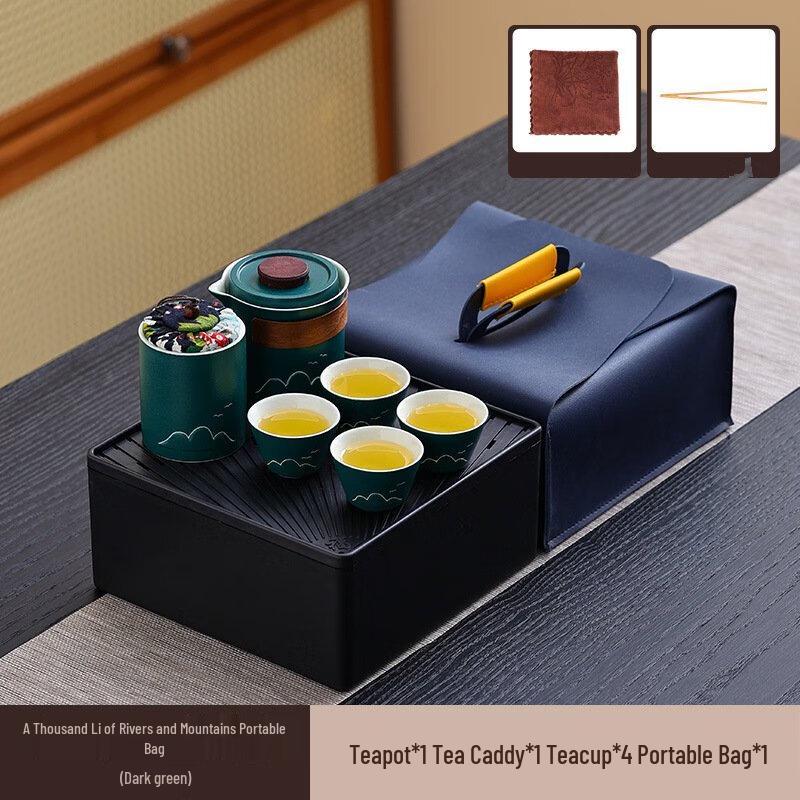 Portable Ceramic Travel Tea Set