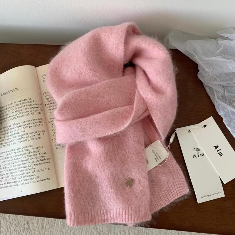 Miling Korean Style Solid Color Warm Short Scarf