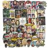 Set di Adesivi Cartoon The Big Bang Theory Cinquanta Pezzi Impermeabili e Resistenti al Sole Decalcomanie per Valigia Auto Laptop Quaderno