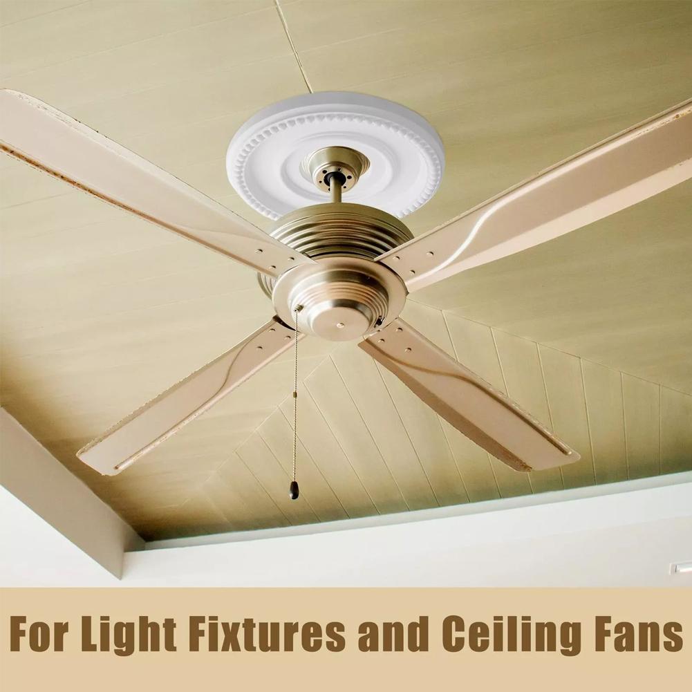 White PU Ceiling Medallion with Split Design for Easy Installation 315mm