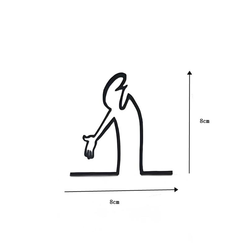 Minimalistisk La Linea Veggdekor - Abstrakt Strekkunstdekorasjon, Moderne Metallplakat For Stue