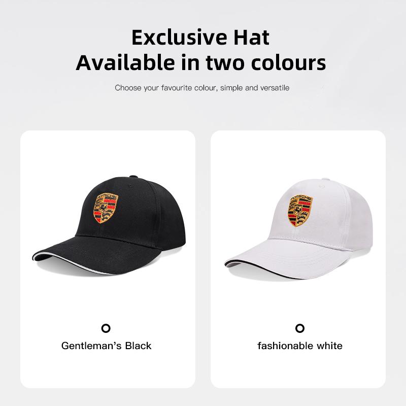 LVHY1 Emblema Porsche Ricamato Auto Regolabile Racing Sport Cappellino da Baseball Moto Cappellino Casual Per Porsche 911 718 Cayenne Panamera