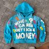 ZYLLO Y2K Trendy Letter Pattern Loose Casual Comfortable Hooded Zipper Retro Hoodie Jacket Top Unisex