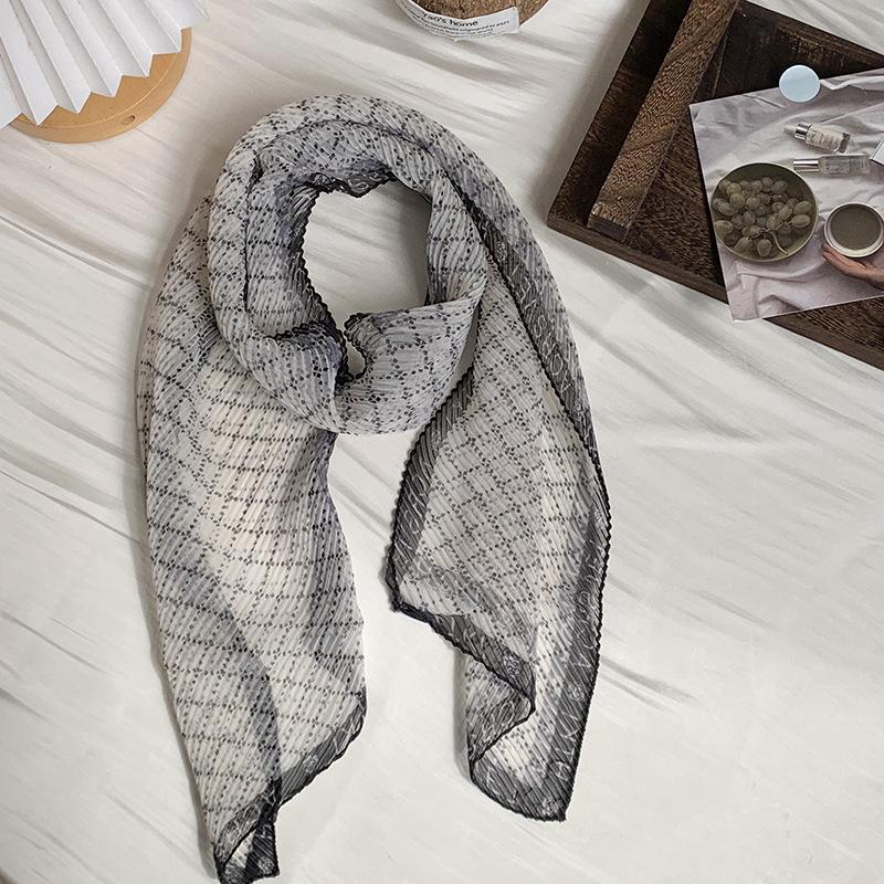 Silk scarf long strip high-end spring and summer versatile bag head silk scarf scarf headband silk scarf tied hair decorative belt