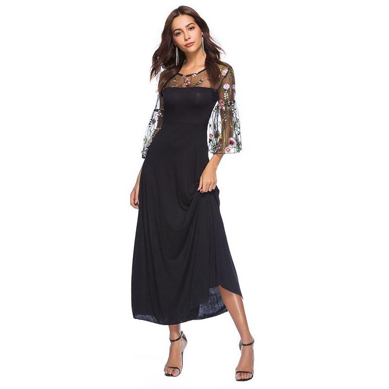 

Элегантное модное женское платье Chimmo облегающего кроя с вышитым цветочным дизайном TagXL=US M