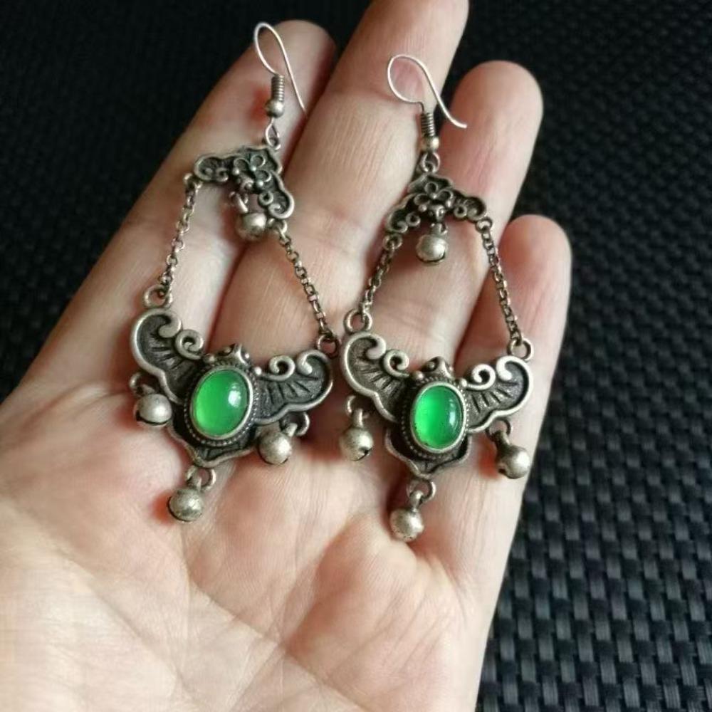 Retro Tibetan Earrings Ethnic Style Versatile Nepalese Niche Earrings Jewelry Stud Earrings Women